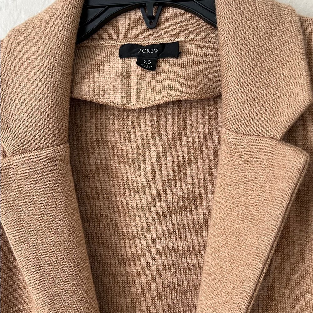 Like New! J.Crew Schoolboy Knit Sweater Blazer in Heather Acorn in Size XS - Picture 4 of 16
